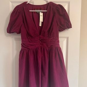 Purple Maroon Anthropologie Mini Dress